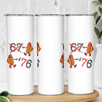Funny 67 Meme Hot Dog Lover Skinny Tumbler USA 250 BBQ Celebration