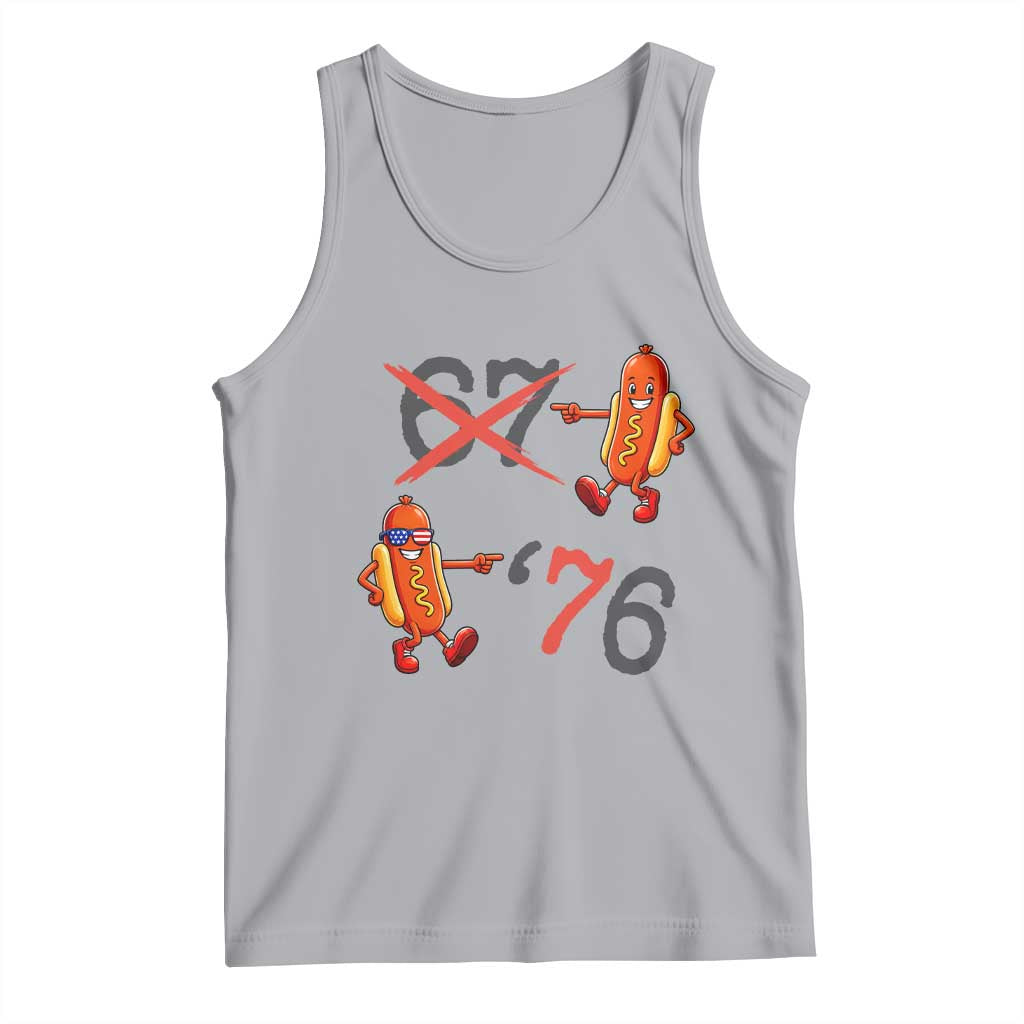 Funny 67 Meme Hot Dog Lover Tank Top USA 250 BBQ Celebration
