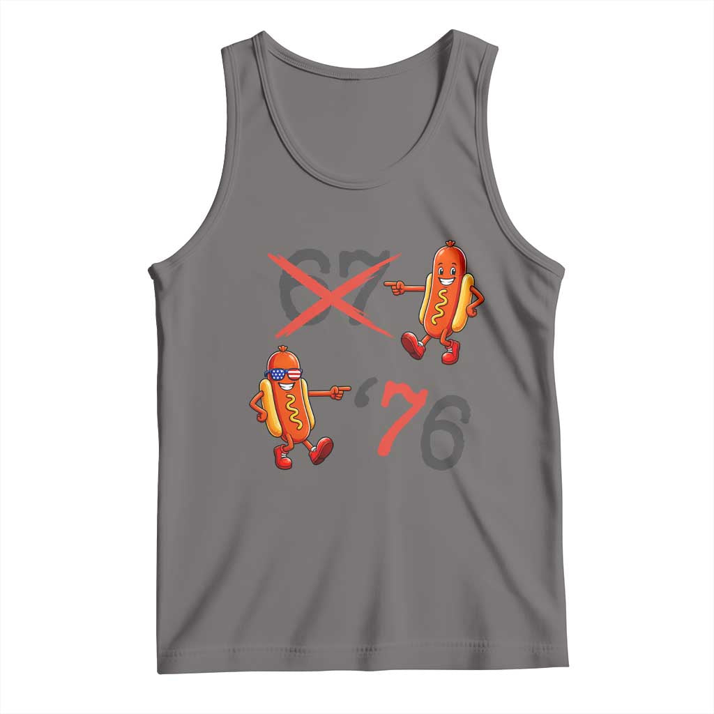 Funny 67 Meme Hot Dog Lover Tank Top USA 250 BBQ Celebration