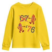 Funny 67 Meme Hot Dog Lover Youth Sweatshirt USA 250 BBQ Celebration