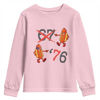 Funny 67 Meme Hot Dog Lover Youth Sweatshirt USA 250 BBQ Celebration