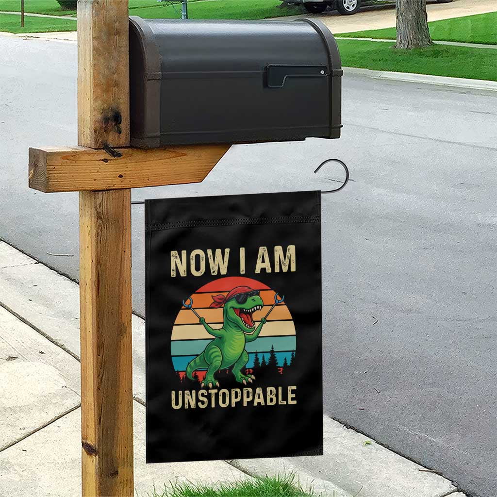 Now I Am Unstoppable Garden Flag Funny Mama Saurus Dinosaur - Wonder Print Shop