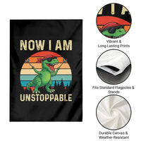 Now I Am Unstoppable Garden Flag Funny Mama Saurus Dinosaur - Wonder Print Shop