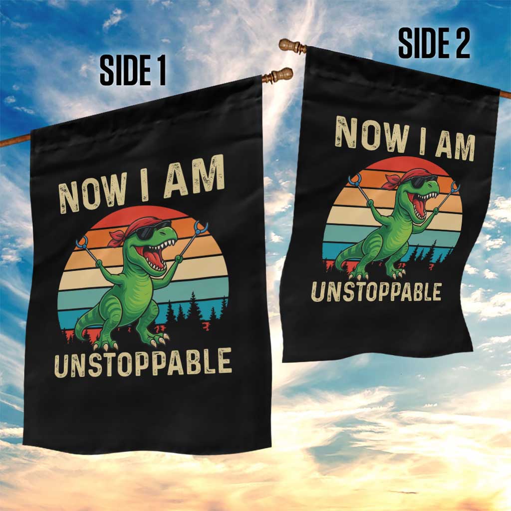 Now I Am Unstoppable Garden Flag Funny Mama Saurus Dinosaur - Wonder Print Shop