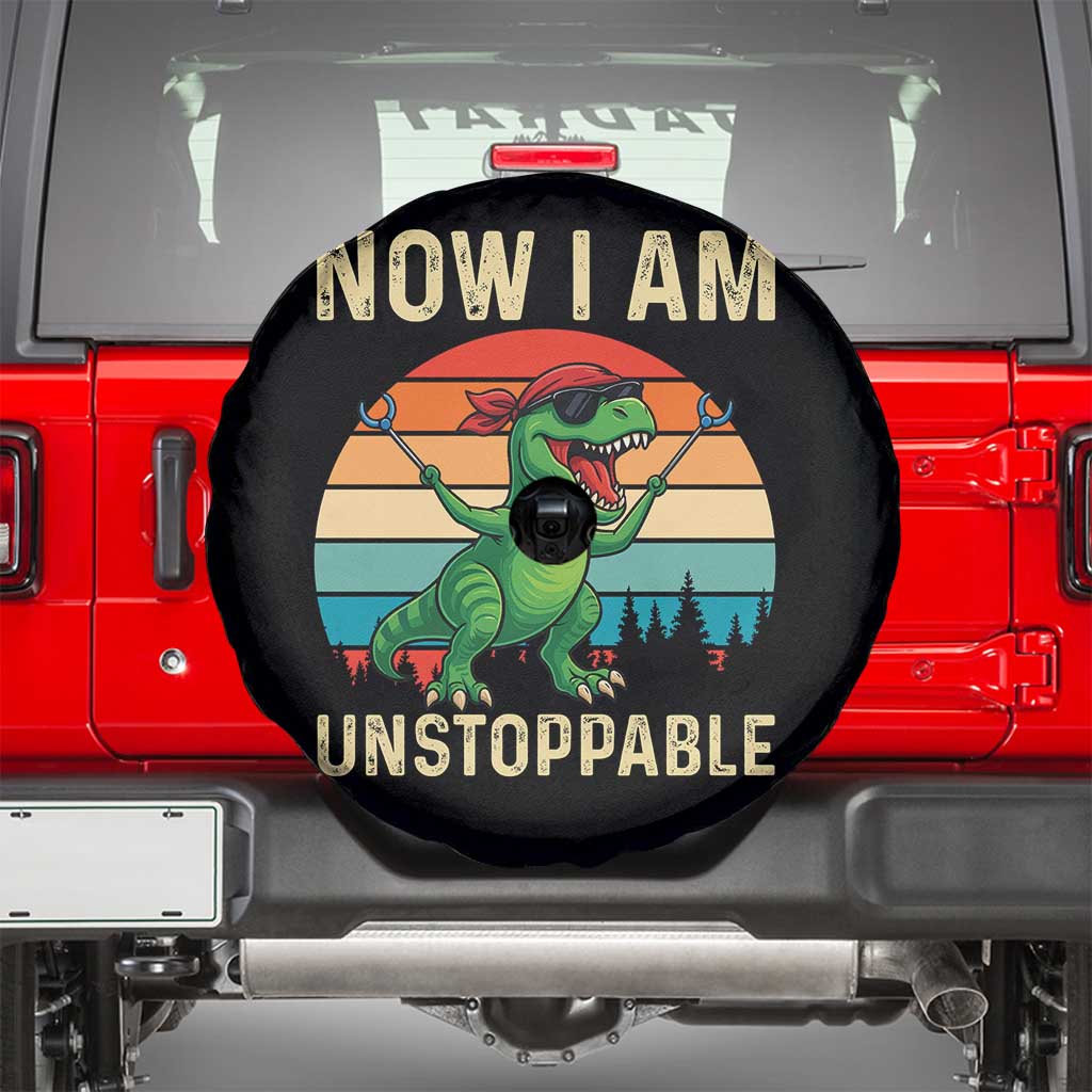 Now I Am Unstoppable Spare Tire Cover Funny Mama Saurus Dinosaur - Wonder Print Shop