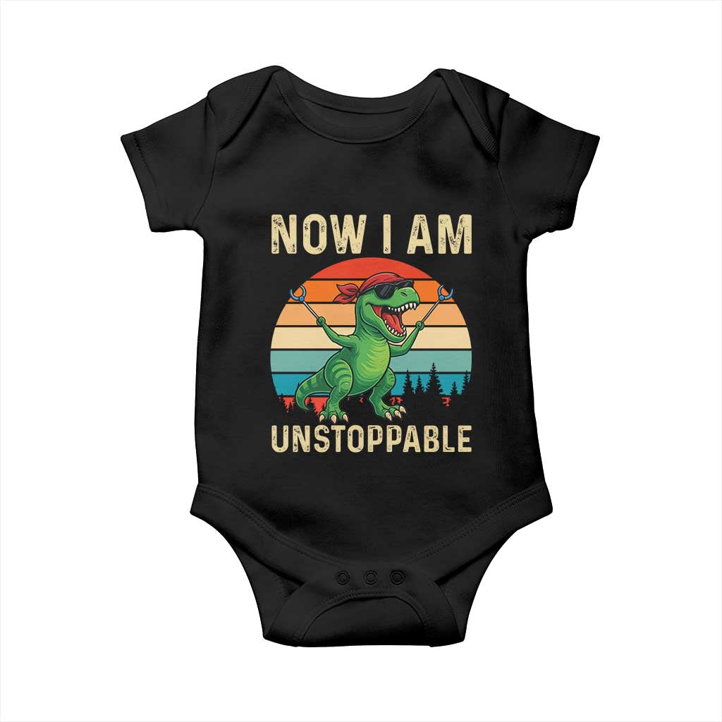 Now I Am Unstoppable Baby Onesie Funny Mama Saurus Dinosaur - Wonder Print Shop