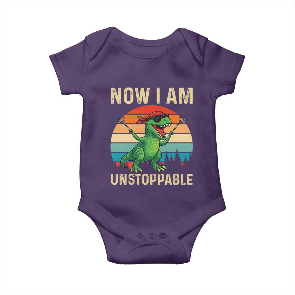 Now I Am Unstoppable Baby Onesie Funny Mama Saurus Dinosaur - Wonder Print Shop