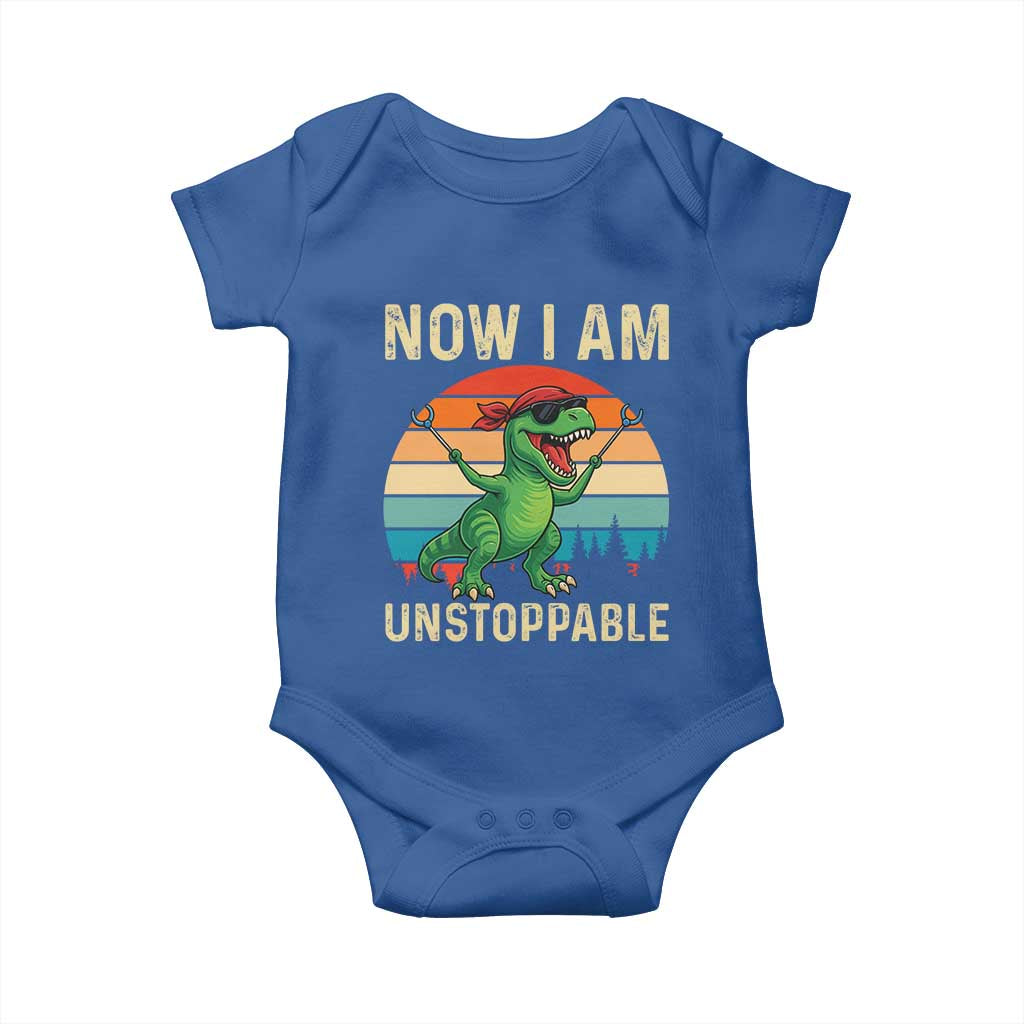 Now I Am Unstoppable Baby Onesie Funny Mama Saurus Dinosaur - Wonder Print Shop