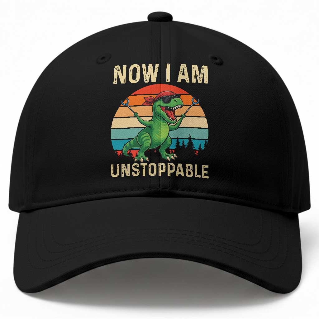 Now I Am Unstoppable Baseball Cap Funny Mama Saurus Dinosaur