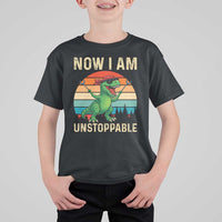 Now I Am Unstoppable T Shirt For Kid Funny Mama Saurus Dinosaur - Wonder Print Shop