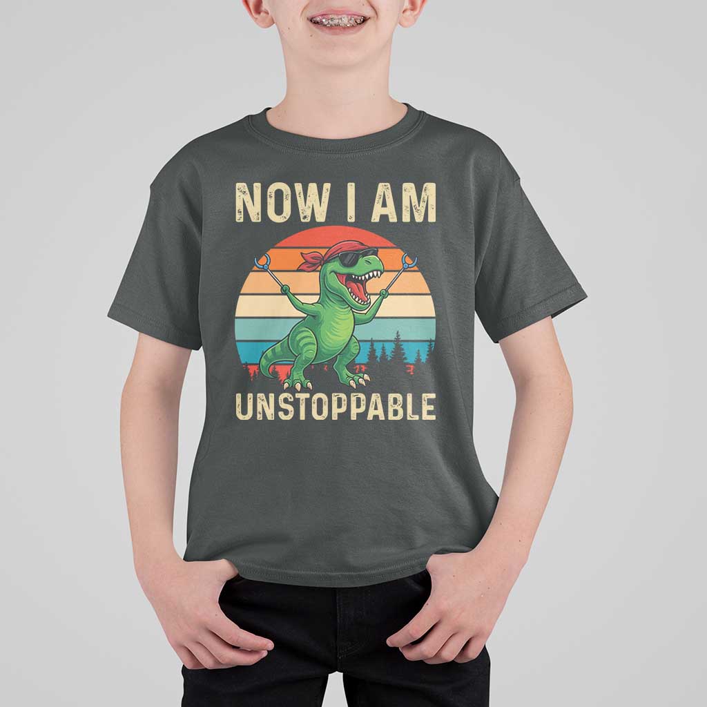 Now I Am Unstoppable T Shirt For Kid Funny Mama Saurus Dinosaur - Wonder Print Shop
