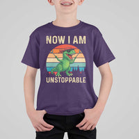 Now I Am Unstoppable T Shirt For Kid Funny Mama Saurus Dinosaur - Wonder Print Shop