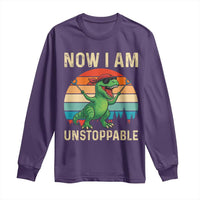 Now I Am Unstoppable Long Sleeve Shirt Funny Mama Saurus Dinosaur - Wonder Print Shop