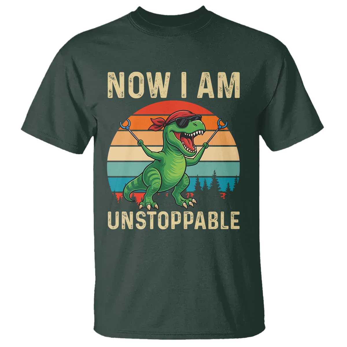 Now I Am Unstoppable T Shirt Funny Mama Saurus Dinosaur - Wonder Print Shop