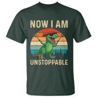 Now I Am Unstoppable T Shirt Funny Mama Saurus Dinosaur - Wonder Print Shop
