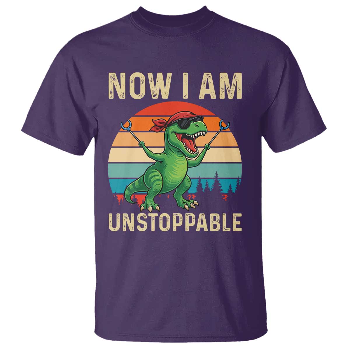Now I Am Unstoppable T Shirt Funny Mama Saurus Dinosaur - Wonder Print Shop