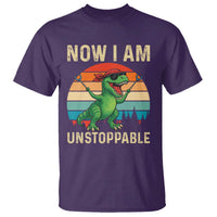 Now I Am Unstoppable T Shirt Funny Mama Saurus Dinosaur - Wonder Print Shop
