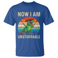 Now I Am Unstoppable T Shirt Funny Mama Saurus Dinosaur - Wonder Print Shop