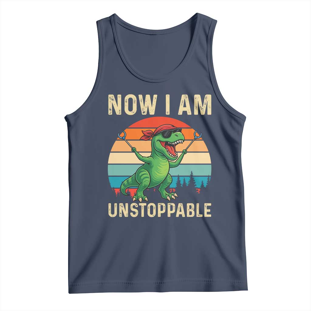 Now I Am Unstoppable Tank Top Funny Mama Saurus Dinosaur - Wonder Print Shop