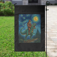 Bigfoot Dinosaur Garden Flag Funny Prehistoric Starry Night Van Gogh - Wonder Print Shop