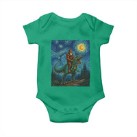 Bigfoot Dinosaur Baby Onesie Funny Prehistoric Starry Night Van Gogh - Wonder Print Shop