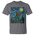 Bigfoot Dinosaur T Shirt Funny Prehistoric Starry Night Van Gogh - Wonder Print Shop