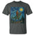 Bigfoot Dinosaur T Shirt Funny Prehistoric Starry Night Van Gogh - Wonder Print Shop