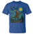 Bigfoot Dinosaur T Shirt Funny Prehistoric Starry Night Van Gogh - Wonder Print Shop