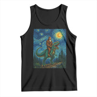 Bigfoot Dinosaur Tank Top Funny Prehistoric Starry Night Van Gogh - Wonder Print Shop