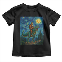 Bigfoot Dinosaur Toddler T Shirt Funny Prehistoric Starry Night Van Gogh - Wonder Print Shop