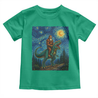 Bigfoot Dinosaur Toddler T Shirt Funny Prehistoric Starry Night Van Gogh - Wonder Print Shop