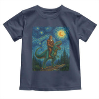 Bigfoot Dinosaur Toddler T Shirt Funny Prehistoric Starry Night Van Gogh - Wonder Print Shop