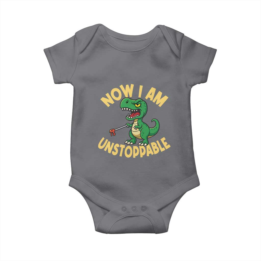 Now I Am Unstoppable Baby Onesie Funny Dinosaur Lovers - Wonder Print Shop