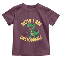 Now I Am Unstoppable Toddler T Shirt Funny Dinosaur Lovers - Wonder Print Shop