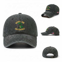 Now I Am Unstoppable Washed Cotton Baseball Cap Funny Dinosaur Lovers