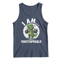 I Am Unstoppable Tank Top Funny Weightlifting Dinosaur Gym - Wonder Print Shop