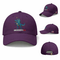 Patriotic Dinosaur Baseball Cap Funny Amerisaurus Rex Statue Of Liberty Dino