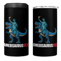 Patriotic Dinosaur 4 in 1 Can Cooler Tumbler Funny Amerisaurus Rex Statue Of Liberty Dino
