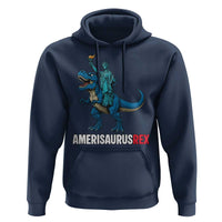 Patriotic Dinosaur Hoodie Funny Amerisaurus Rex Statue Of Liberty Dino - Wonder Print Shop