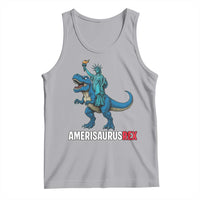 Patriotic Dinosaur Tank Top Funny Amerisaurus Rex Statue Of Liberty Dino - Wonder Print Shop