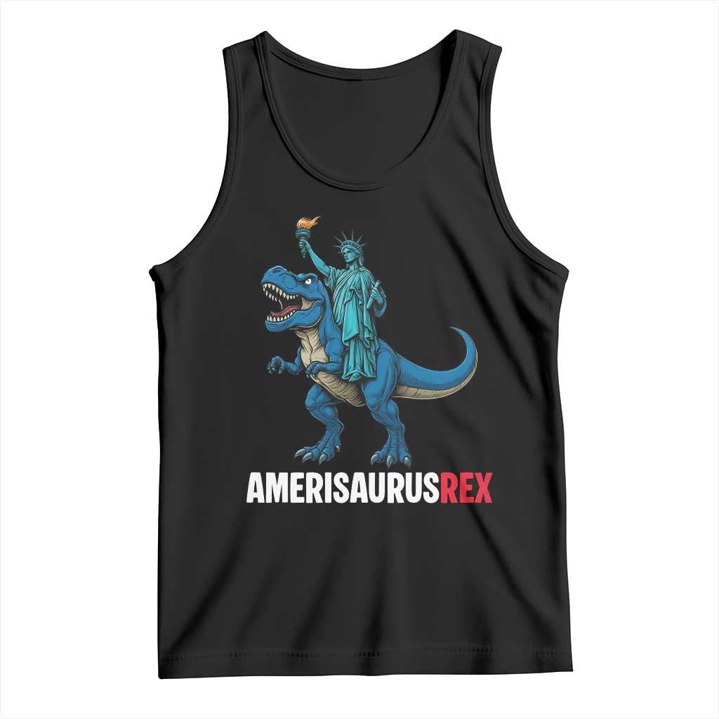 Patriotic Dinosaur Tank Top Funny Amerisaurus Rex Statue Of Liberty Dino - Wonder Print Shop