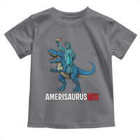 Patriotic Dinosaur Toddler T Shirt Funny Amerisaurus Rex Statue Of Liberty Dino - Wonder Print Shop