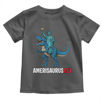 Patriotic Dinosaur Toddler T Shirt Funny Amerisaurus Rex Statue Of Liberty Dino - Wonder Print Shop