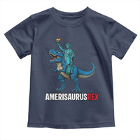 Patriotic Dinosaur Toddler T Shirt Funny Amerisaurus Rex Statue Of Liberty Dino - Wonder Print Shop