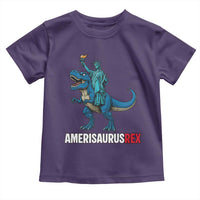 Patriotic Dinosaur Toddler T Shirt Funny Amerisaurus Rex Statue Of Liberty Dino - Wonder Print Shop