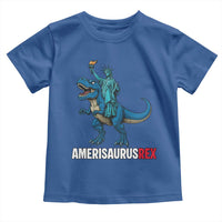 Patriotic Dinosaur Toddler T Shirt Funny Amerisaurus Rex Statue Of Liberty Dino - Wonder Print Shop
