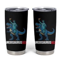 Patriotic Dinosaur Tumbler Cup Funny Amerisaurus Rex Statue Of Liberty Dino