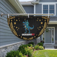 Dinosaur Lover Patriotic Fan Flag Funny Amerisaurus Rex Statue Of Liberty Dino