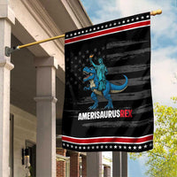 Patriotic Dinosaur Garden Flag Funny Amerisaurus Rex Statue Of Liberty Dino