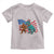 Funny Patriotic Toddler T Shirt Bigfoot Walking Dinosaur With USA Flag - Wonder Print Shop